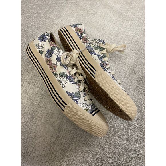 Keds Super Recycled Cream Floral Print Sneakers PK65594 Men’s size 10.5 - Picture 4 of 4